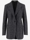 Tagliatore Single-breasted Jacket In Wool And Viscose Blend In Black