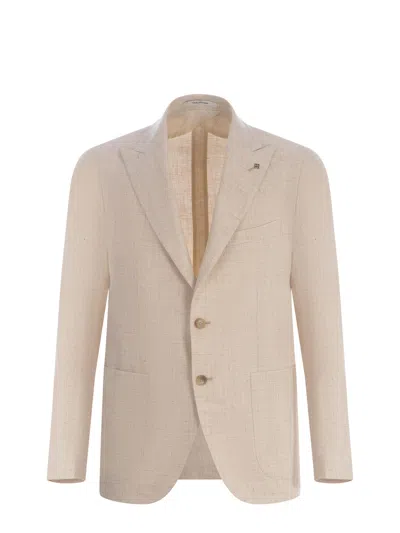 Tagliatore Single-breasted Jacket  In Beige