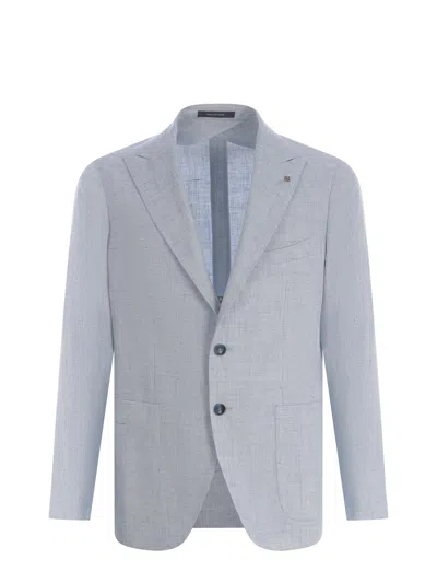 Tagliatore Single-breasted Jacket  In Gray