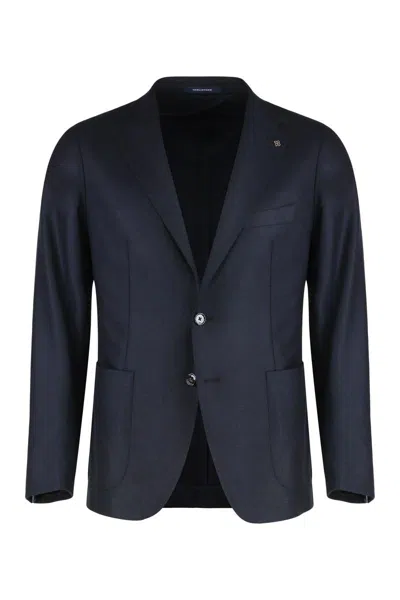 Tagliatore Single-breasted Jacket With Two Buttons In Blue