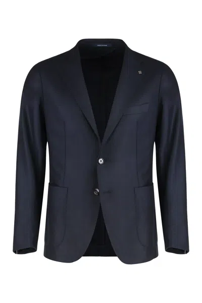 Tagliatore Single-breasted Jacket With Two Buttons In Blue
