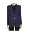 Tagliatore Bertha Viscose-blend Single-breasted Blazer In Black
