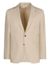 Tagliatore Cashmere Blazer With Two-button Closure And Notched Lapels In Brown