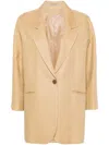 Tagliatore Single-breasted Linen Blazer In Neutrals