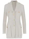 Tagliatore Single-breasted Linen Jacket In White