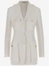 Tagliatore Single-breasted Linen Jacket In White