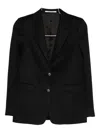 Tagliatore Single-breasted Long-sleeve Blazer In Black