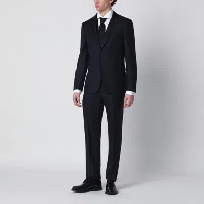 Tagliatore Single Breasted Navy Blue Wool Suit