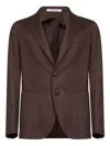 Tagliatore Single-breasted Notch Lapel Jacket In Brown