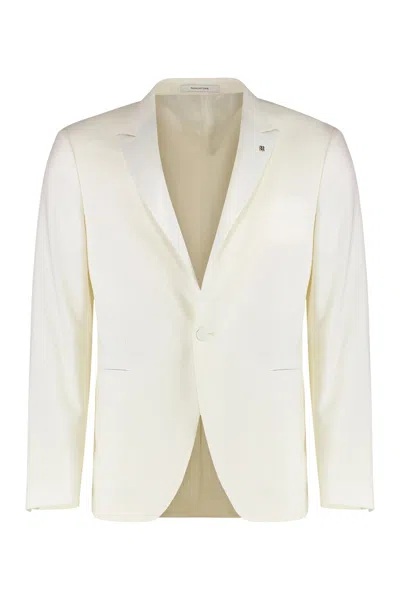 Tagliatore Single-breasted One Button Jacket In White