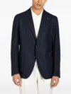 Tagliatore Single-breasted Patch-pocket Blazer In Blue