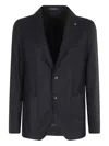 Tagliatore Single-breasted Patch-pocket Blazer In Blue