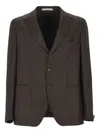 Tagliatore Single-breasted Patch-pocket Blazer In Brown