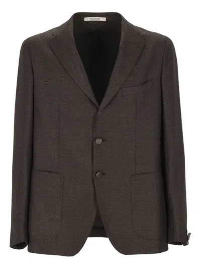 Tagliatore Single-breasted Patch-pocket Blazer In Brown
