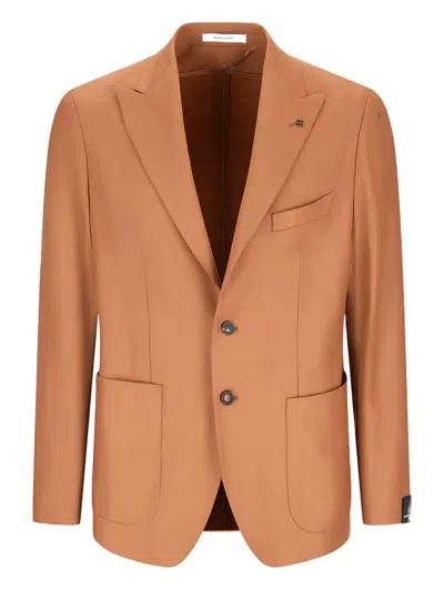 Tagliatore Single-breasted Patch-pocket Jacket In Blue