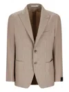 Tagliatore Single-breasted Patch-pocket Jacket In Brown