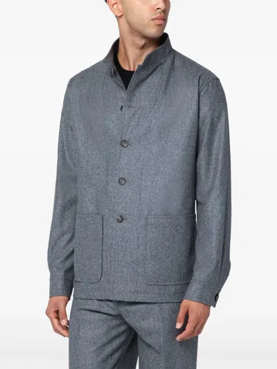 TAGLIATORE SINGLE-BREASTED PATCH-POCKET JACKET