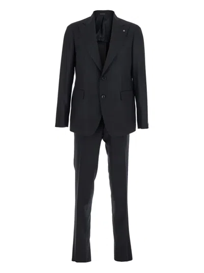 TAGLIATORE SINGLE-BREASTED PLEATED TROUSERS SUIT
