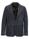 TAGLIATORE SINGLE-BREASTED SUEDE BLAZER