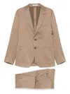 Tagliatore Single-breasted Suit In Brown