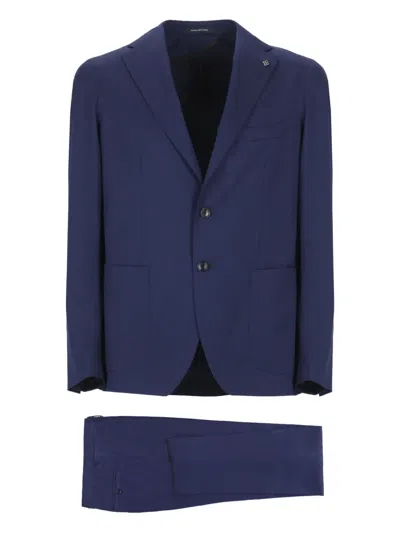 Tagliatore Single-breasted Suit In Blue