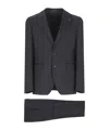 Tagliatore Blue Virgin Wool Tuxedo Suit In Black