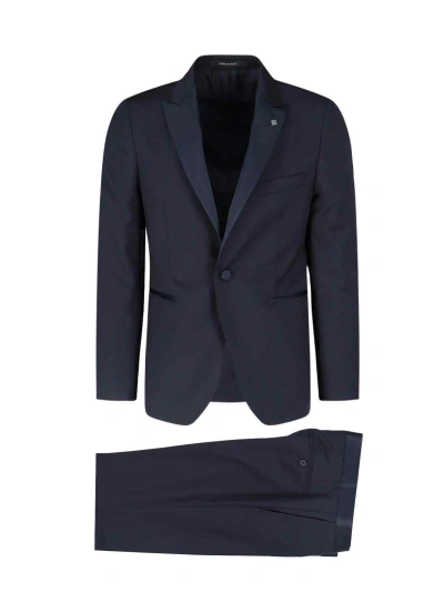 Tagliatore Single-breasted Suit In Blue