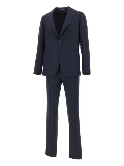Tagliatore Single-breasted Suit In Black