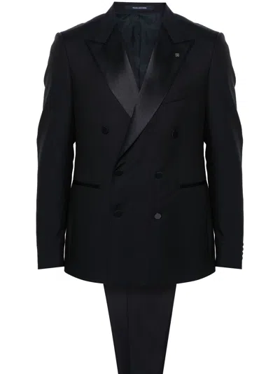 Tagliatore Single-breasted Suit In Black
