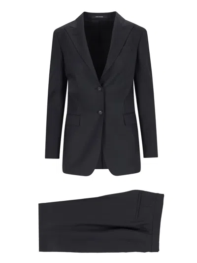 Tagliatore Single-breasted Suit In Black