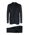 Tagliatore Single-breasted Wool Suit In Black