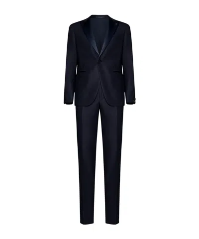 Tagliatore Single-breasted Suit In Black