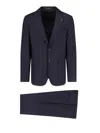 Tagliatore Single-breasted Wool Suit In Blu