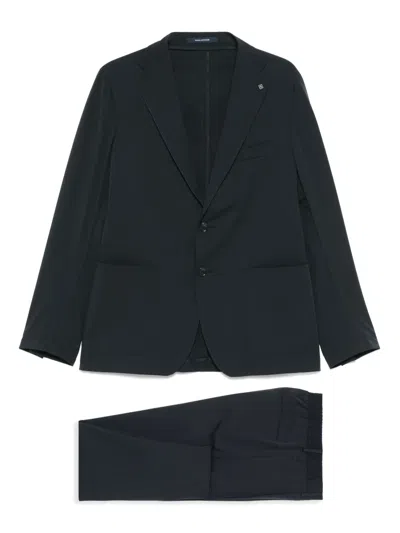 Tagliatore Single-breasted Suit In Blue