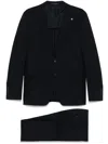 Tagliatore Napoli Wool Suit With English Rear Vents In Black