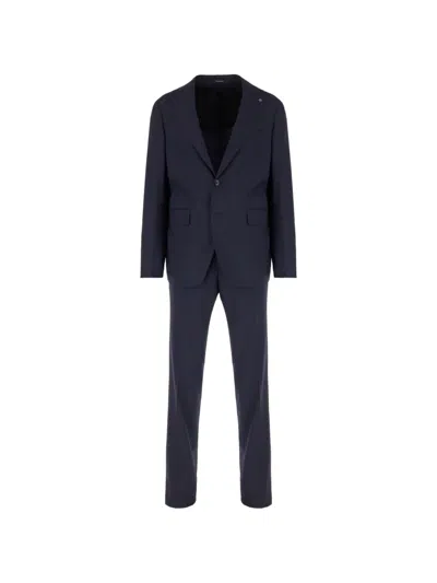Tagliatore Single-breasted Suit In Blue