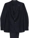 Tagliatore Single-breasted Blazer In Blue