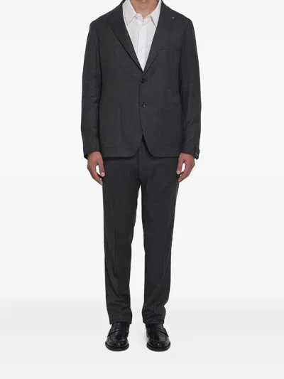 Tagliatore Single-breasted Suit In Gray