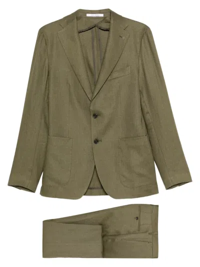 Tagliatore Single-breasted Suit In Green
