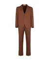 Tagliatore Single-breasted Suit Jacket And Suit Trousers In Brown