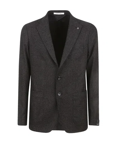 Tagliatore Single-breasted Suit Jacket In Brown