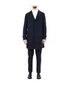 Tagliatore Single-breasted Tailored Coat In Blue