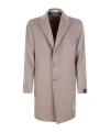 Tagliatore Single-breasted Tailored Coat In Brown