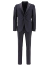 Tagliatore Blue Single-breasted Tuxedo With Vest In Blue
