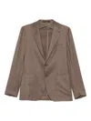 Tagliatore Single-breasted Tailored-trousers Suit In Brown