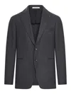 Tagliatore Single-breasted Tailored Wool Jacket In Black
