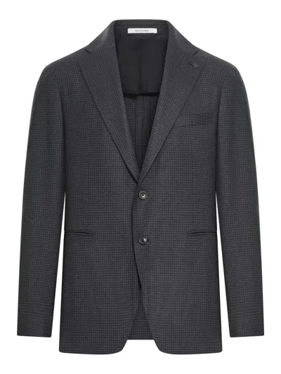 Tagliatore Single-breasted Tailored Wool Jacket In Black