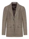 Tagliatore Single-breasted Tailored Wool Jacket In Brown