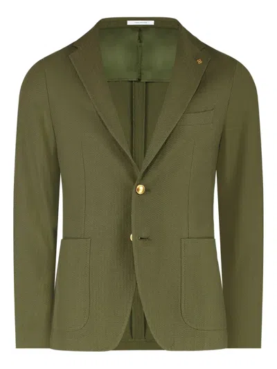 TAGLIATORE SINGLE-BREASTED TEXTURED BLAZER