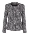 Tagliatore Single-breasted Tweed Jacket In Gray